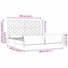 vidaXL Cadre de lit avec t&ecirc;te de lit Marron fonc&eacute; 200 x 200 cm tissu