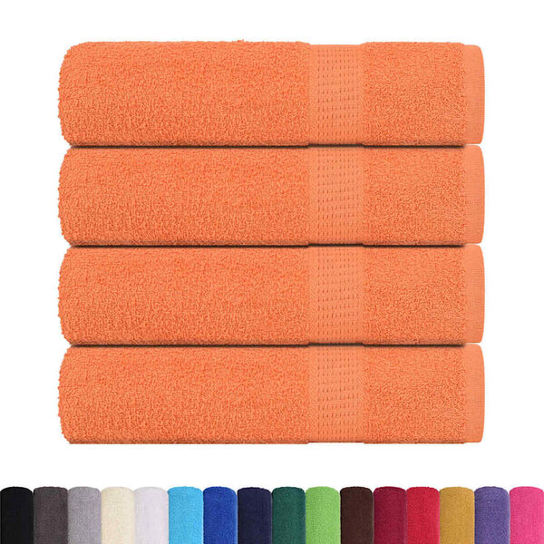 vidaXL Serviettes de bain FROGN 4 pcs orange 100x150 cm 360 g/m&sup2;