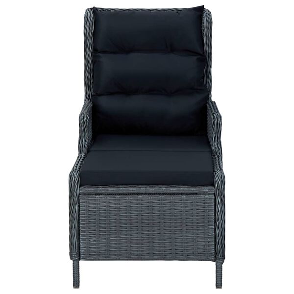 vidaXL Ensemble &agrave; manger de jardin 5 pcs Gris fonc&eacute;
