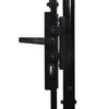 vidaXL Portail de cl&ocirc;ture Boxtel &agrave; porte simple avec arc en haut, acier 1x1 m noir