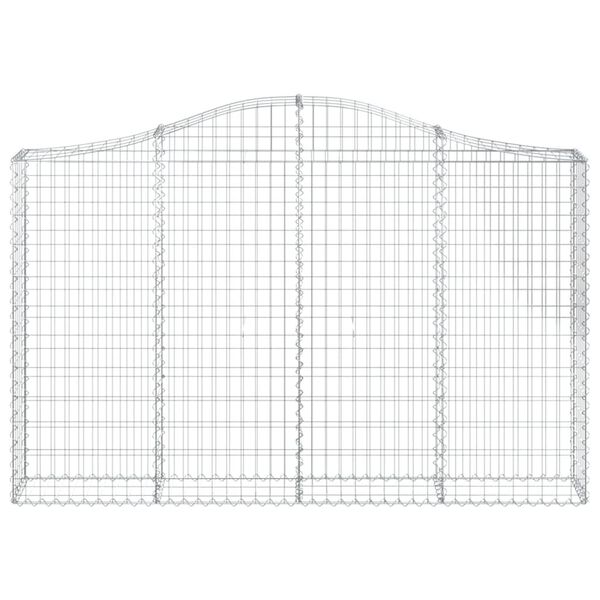 vidaXL Paniers &agrave; gabions arqu&eacute;s 7 pcs 200x30x120/140 cm Fer galvanis&eacute;