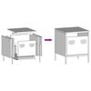 vidaXL Tables de chevet 2 pcs blanc 35x39x43,5 cm acier