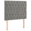 vidaXL T&ecirc;te de lit Gris clair 100x7x118/128 cm Velours