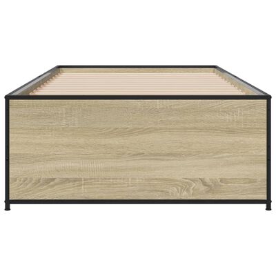 vidaXL Cadre de lit sans matelas chêne sonoma 100x200 cm