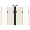 vidaXL Auvent lat&eacute;ral r&eacute;tractable Cr&egrave;me 220x1200 cm
