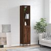 vidaXL Buffet haut Ch&ecirc;ne marron 34,5x34x180 cm Bois d'ing&eacute;nierie