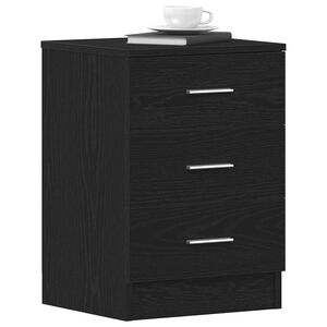 vidaXL Table de chevet en ch&ecirc;ne noir 38x35x55 cm bois d'ing&eacute;nierie