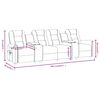 vidaXL Fauteuil de massage inclinable porte-gobelets 4 places taupe