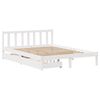 vidaXL Cadre de lit sans matelas blanc 135x190 cm bois de pin massif