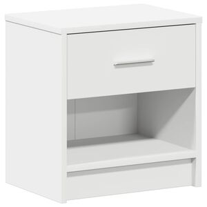 vidaXL Table de chevet avec tiroir blanche 39 x 28 x 41 cm