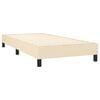 vidaXL Sommier &agrave; lattes de lit avec matelas LED Cr&egrave;me 80x200 cm Tissu