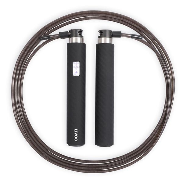 Livoo Corde &agrave; sauter connect&eacute;e 265 cm Noir