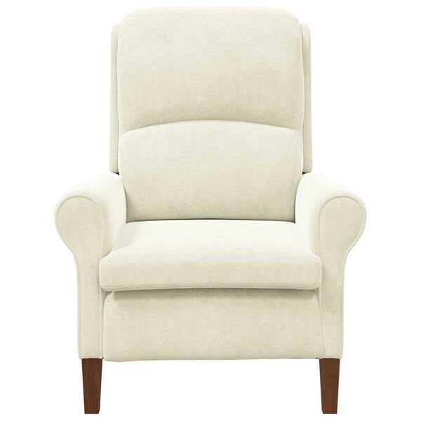 vidaXL fauteuil Cr&egrave;me 76 x 94 x 102 cm Velours