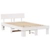 vidaXL Cadre de lit avec t&ecirc;te de lit Blanc 140 x 190 cm Pin massif