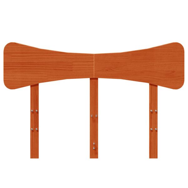 vidaXL T&ecirc;te de lit cire marron 135 cm bois massif de pin