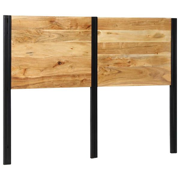 vidaXL T&ecirc;te de lit 140 cm bois massif d'acacia et fer