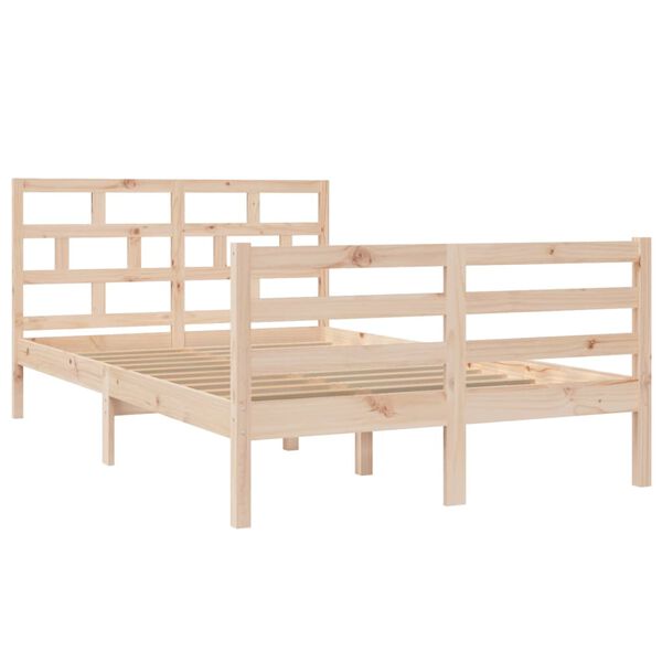 vidaXL Cadre de lit sans matelas bois massif 120x200 cm