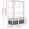 vidaXL Jardini&egrave;re sur&eacute;lev&eacute;e avec housse aspect rotin 80x40x138 cm
