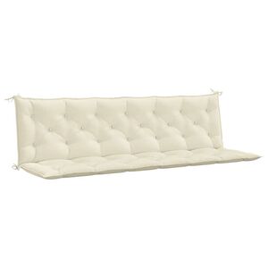 vidaXL Coussin de banc de jardin blanc cr&egrave;me tissu oxford