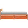 vidaXL Lit avec tiroirs/matelas cire marron 90x200 cm bois massif pin