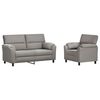 vidaXL Ensemble de Canap&eacute;s 2 pcs Gris clair Velours