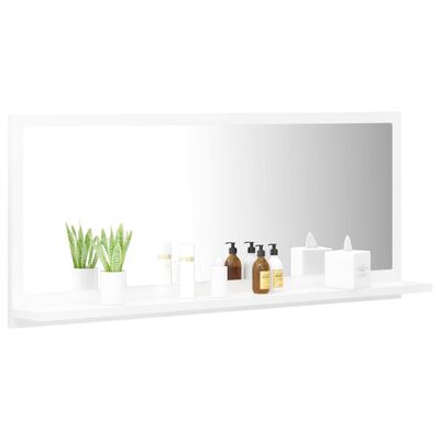 vidaXL Miroir de salle de bain Blanc 90x10,5x37 cm Aggloméré