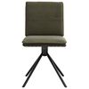 vidaXL Chaise à manger vert armée similicuir daim