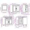 vidaXL Ensemble d'armoires de cuisine 11 pcs Porto bois d'ing&eacute;nierie