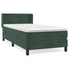 vidaXL Sommier &agrave; lattes de lit et matelas Vert fonc&eacute; 80x200 cm Velours
