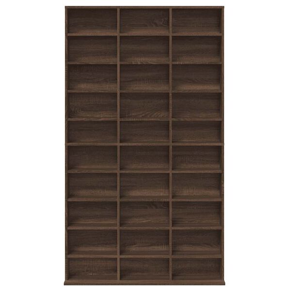 vidaXL Armoire &agrave; CD Ch&ecirc;ne marron 102x23x177,5 cm Bois d'ing&eacute;nierie