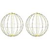 vidaXL Fleuron lumineux de No&euml;l 2 pc 384 LED Blanc chaud