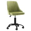 vidaXL Chaises pivotantes &agrave; manger lot de 2 vert clair velours