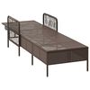 vidaXL Transat Marron et cr&egrave;me blanche 55 x 200 x 92 cm polyrotin