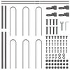 vidaXL Cl&ocirc;ture de jardin 9 pcs Gris 15,3 x 1,2 m