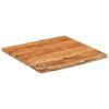 vidaXL Dessus de bureau carr&eacute; bois massif d'acacia bordure assortie