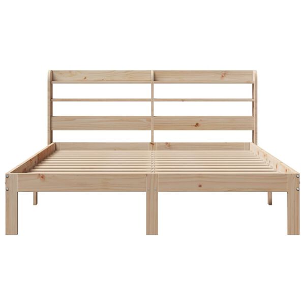 vidaXL Cadre de lit avec t&ecirc;te de lit sans matelas 150x200 cm