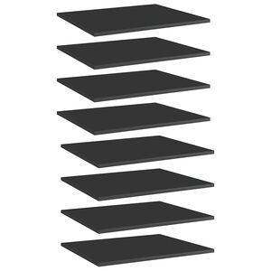 vidaXL Panneaux de biblioth&egrave;que 8 pcs noir brillant bois d&rsquo;ing&eacute;nierie