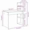 vidaXL Bureau Ch&ecirc;ne fum&eacute; 113 x 54 x 120 cm Bois d'ing&eacute;nierie