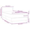 vidaXL Sommier &agrave; lattes de lit avec matelas noir 90x220 cm velours