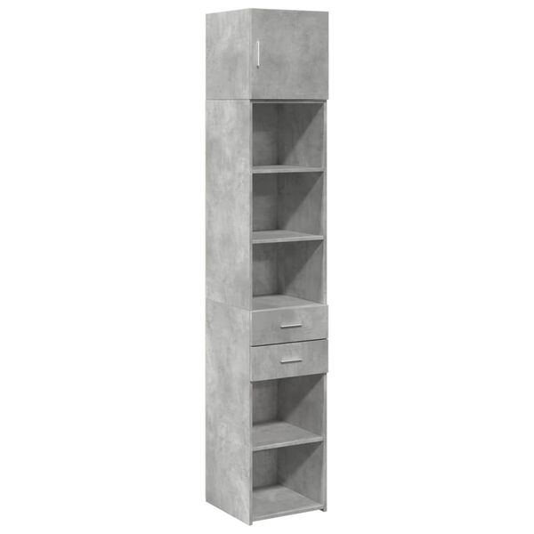 vidaXL Armoire de rangement mince gris b&eacute;ton 40x42,5x225 cm