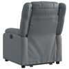 vidaXL Fauteuil inclinable électrique gris similicuir