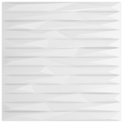 vidaXL Panneaux muraux 12 pcs blanc 50x50 cm XPS 3 m² pierre
