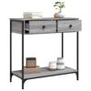 vidaXL Table console sonoma gris 75x34,5x75 cm bois d'ing&eacute;nierie