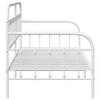 vidaXL Cadre de lit de jour Blanc 100 x 200 cm Acier enduit de poudre