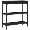 vidaXL Table console avec &eacute;tag&egrave;res noir 75x30x80 cm