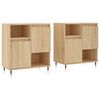 vidaXL Buffets 2 pcs ch&ecirc;ne sonoma bois d'ing&eacute;nierie