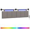 vidaXL T&ecirc;te de lit suspendue Taupe Velours