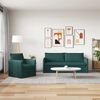vidaXL Canap&eacute; 180cm 2 pcs Vert fonc&eacute; M&eacute;tал