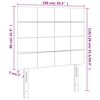 vidaXL T&ecirc;te de lit &agrave; LED Marron fonc&eacute; 100x5x118/128 cm Tissu