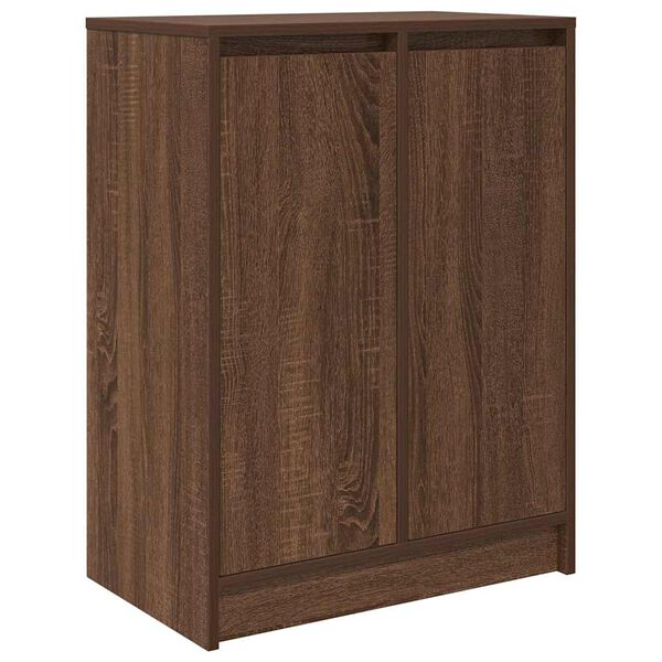 vidaXL Armoire à chaussures chêne marron 57x34x76 cm bois d'ingénierie